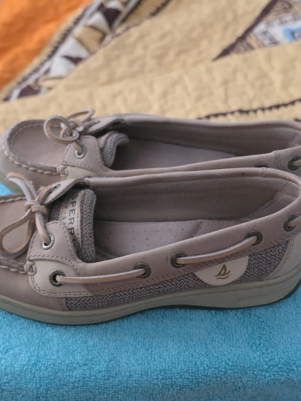 Sperry Taupe Boat Shoes for Youth Classic Slip-On Deck Shoe